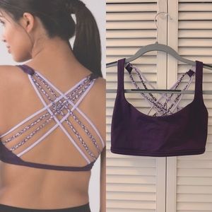 Lululemon Purple Free to be Wild Yoga Bra - 8